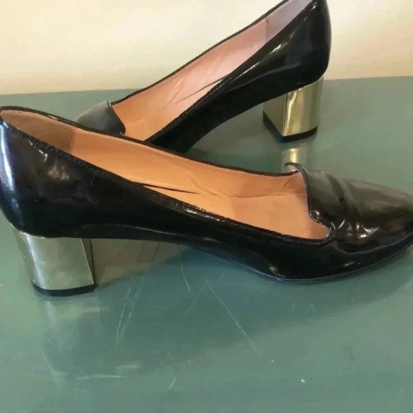 Carlo Pazolini black pumps with gold heel - Picture 3 of 8